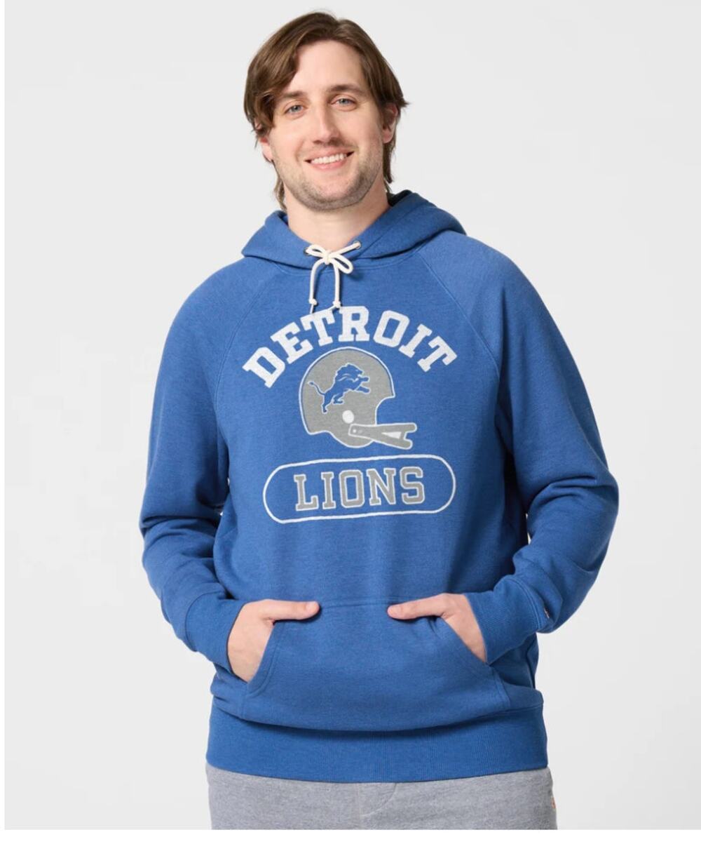 Homage Detroit Lions Throwback Helmet Hoodie XXL
